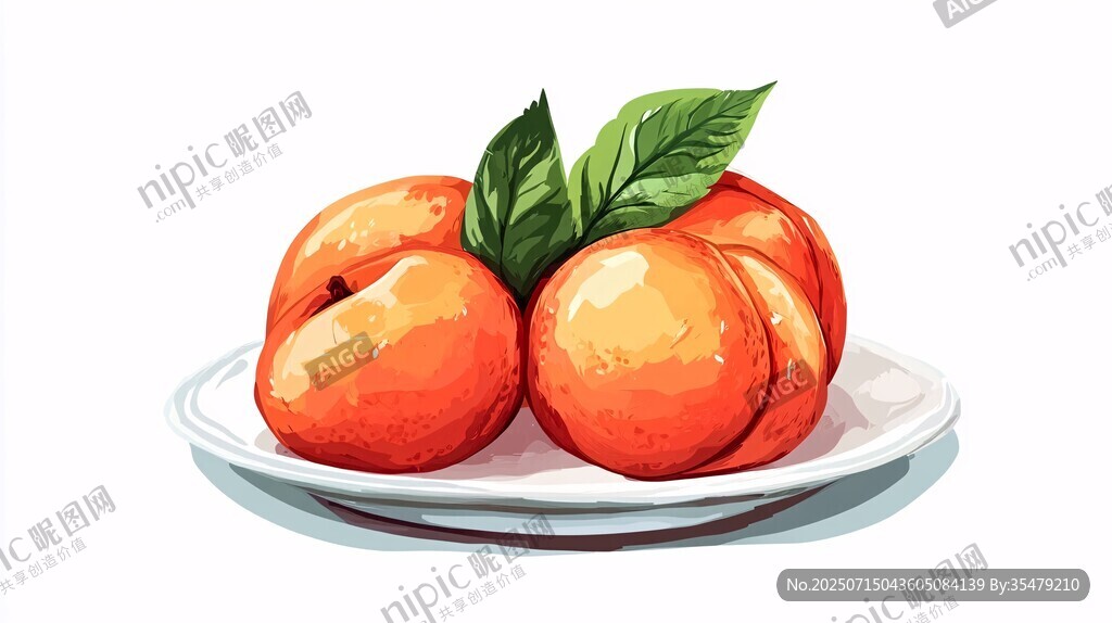 盘中鲜桃