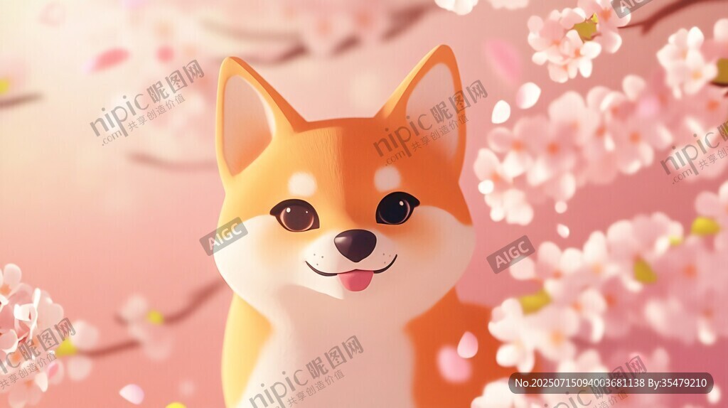 春日萌犬赏樱图