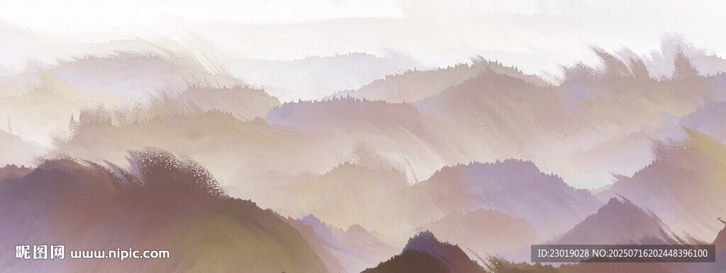 梦幻山峦风景图