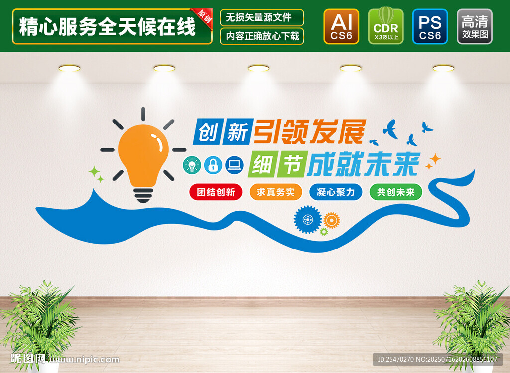 创新引领发展标语文化墙