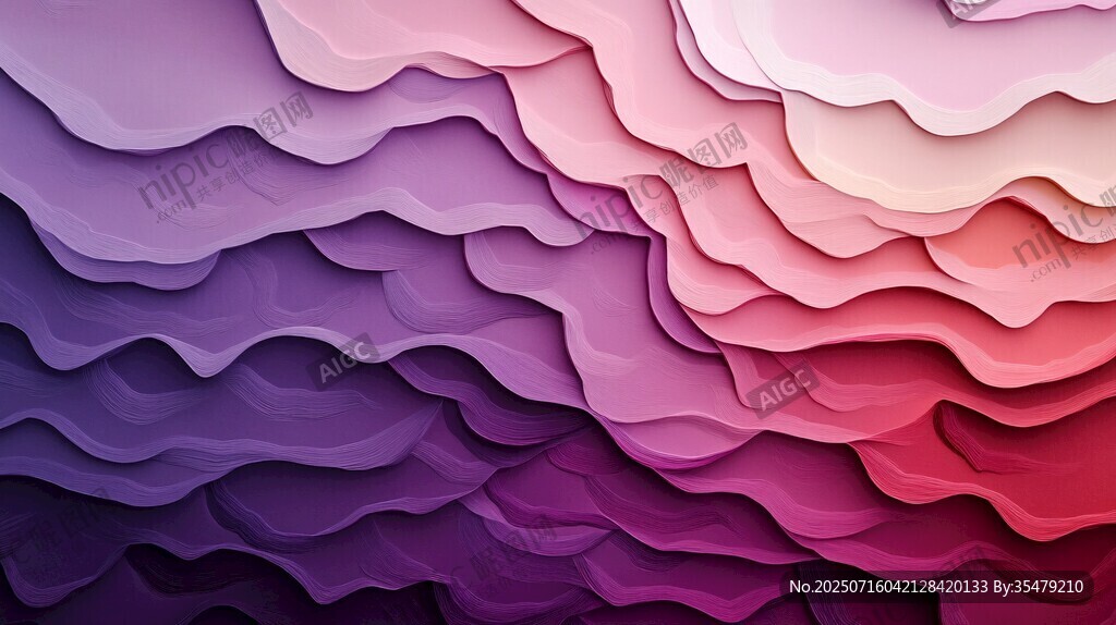 梦幻渐变波浪纹理背景图