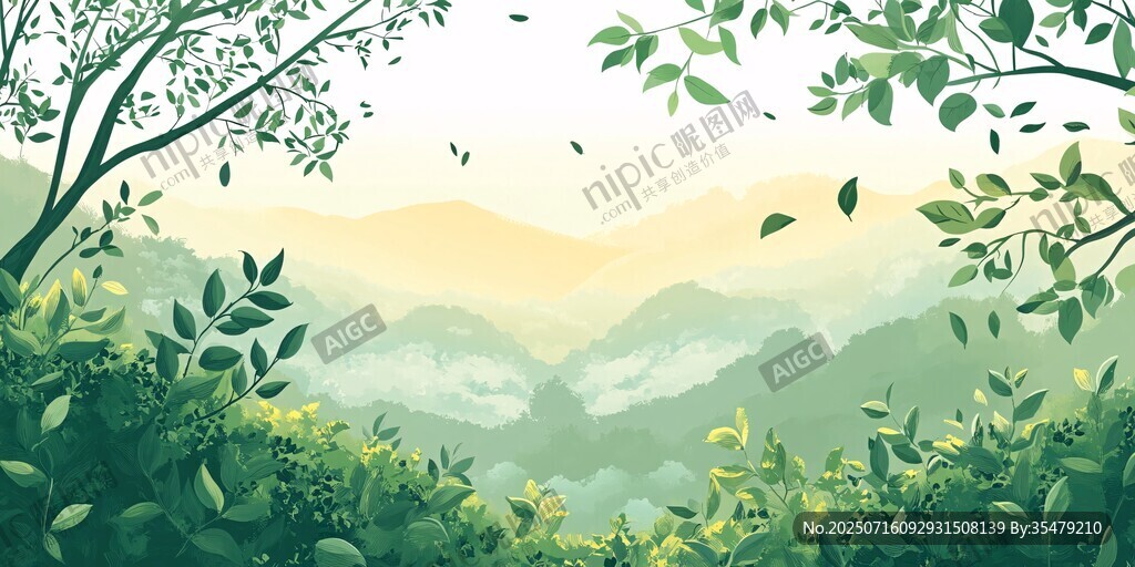 山林绿意 清新自然风景