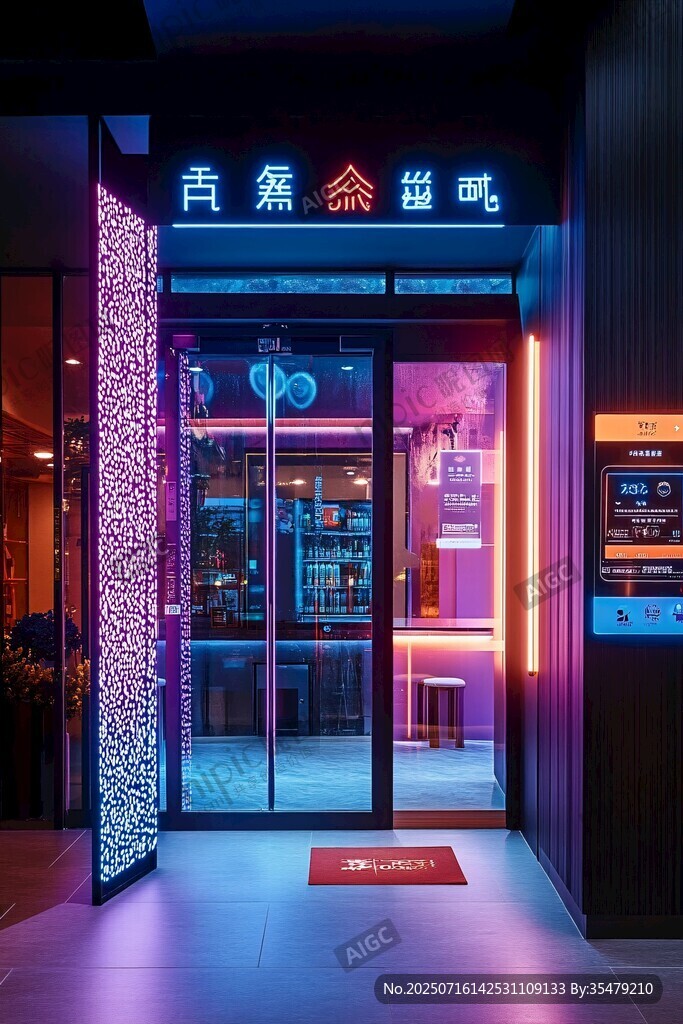青無会酒吧炫酷入口