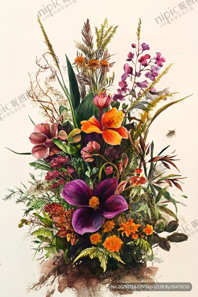 缤纷多彩花卉艺术插花