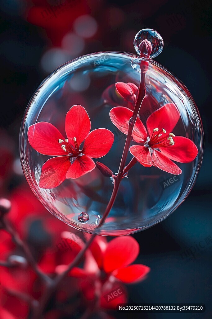 花映泡泡 一抹灵动之美