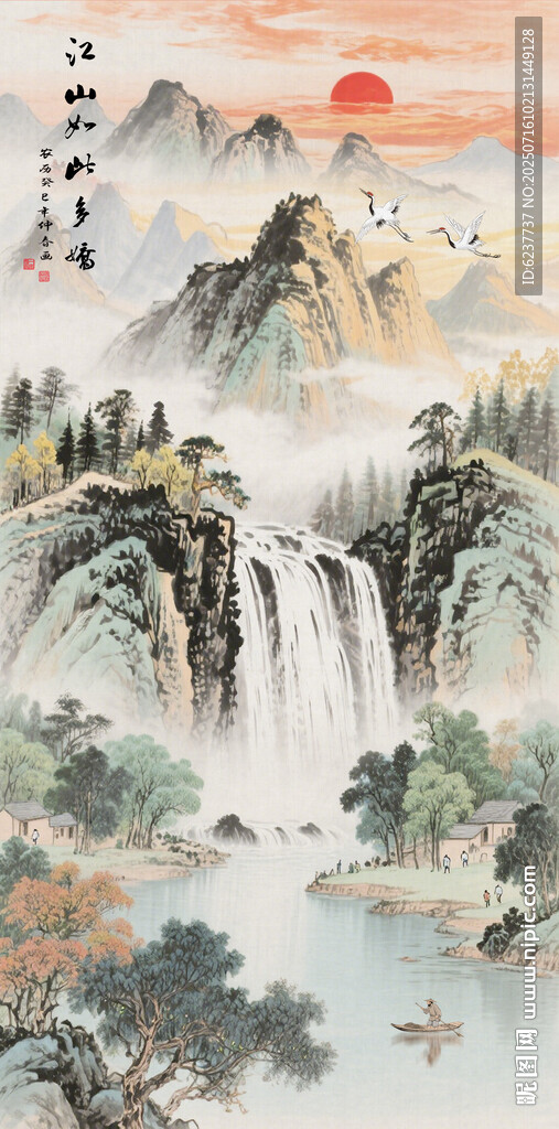 玄关山水画 