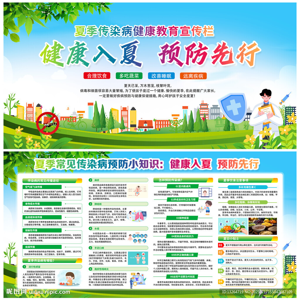 夏季传染病预防宣传栏