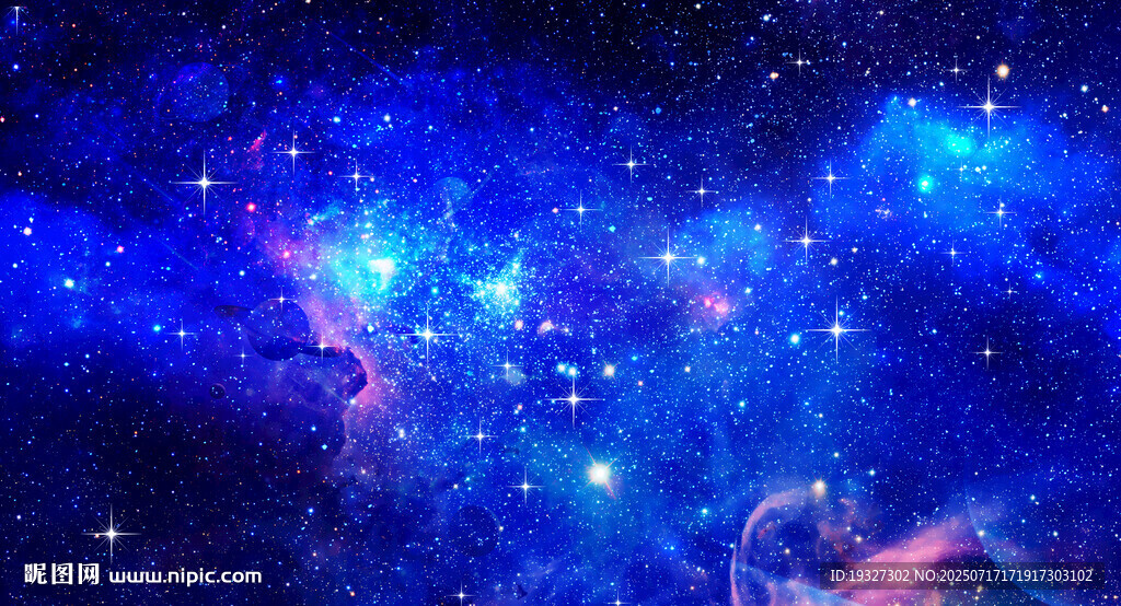 蓝色星空宇宙星空图