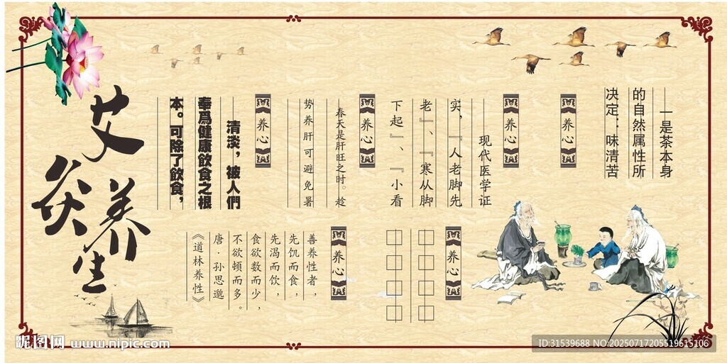 艾灸养生宣传展板设计