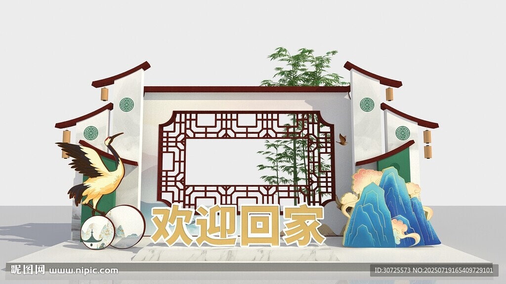 中式古风美陈装饰场景