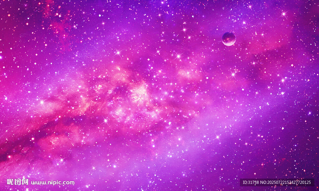 紫色宇宙星空星云背景图