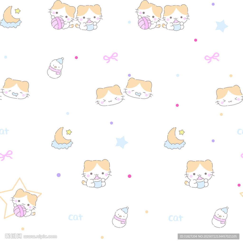 可爱猫咪图案背景