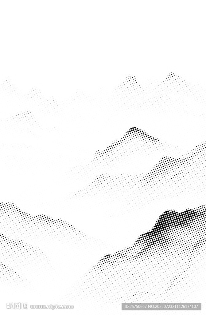 水墨山