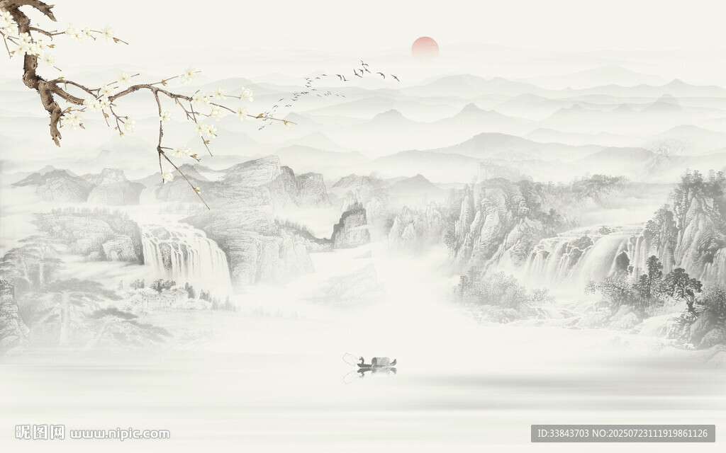新中式意境山水画