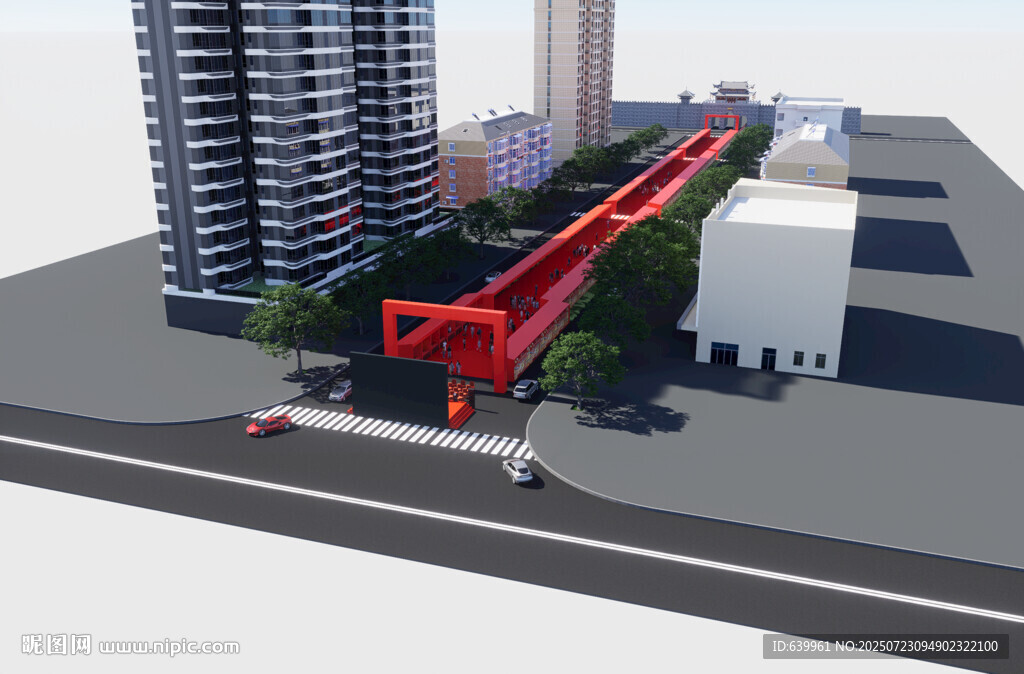 公园道路景观设计效果图