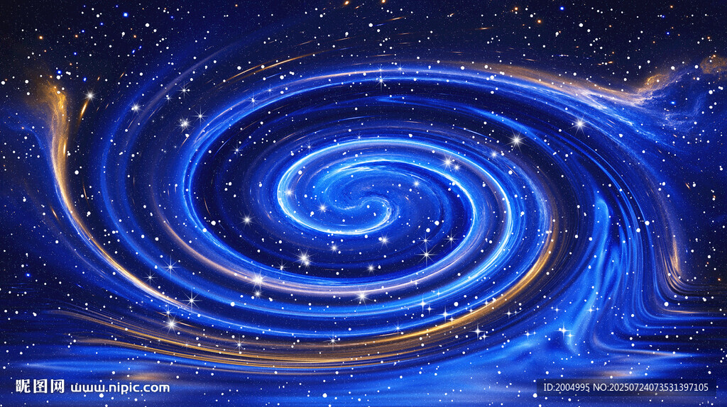 蓝色星空旋涡吊顶天花板