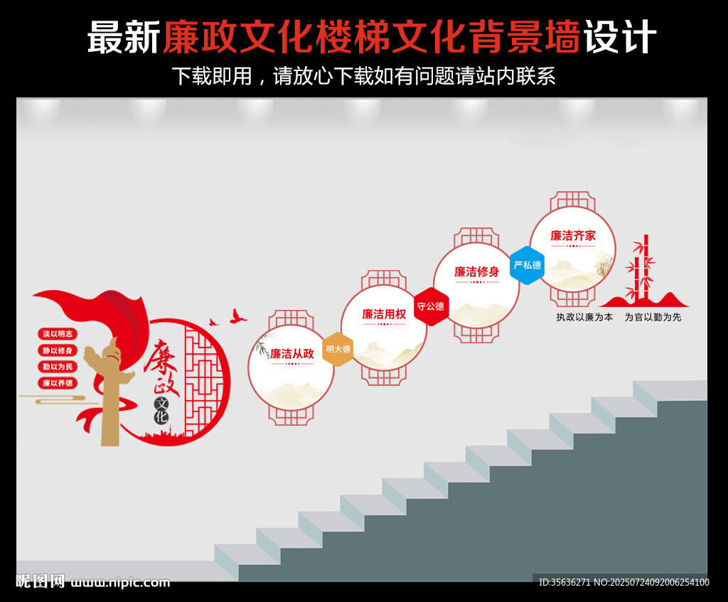 廉政楼梯文化墙