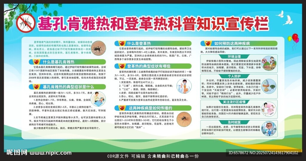基孔肯雅热登革热宣传栏