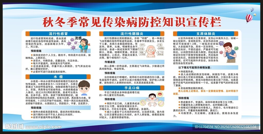秋冬季健康教育知识宣传栏