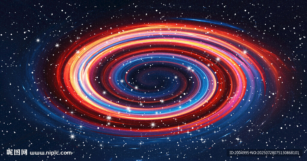 梦幻炫彩星空旋涡背景