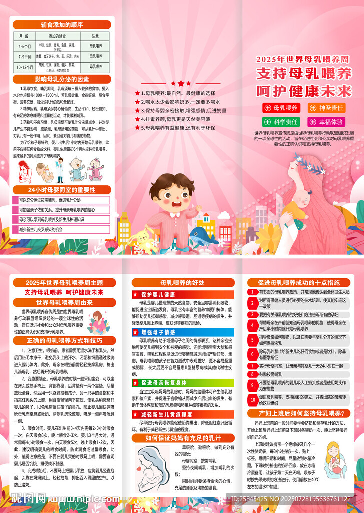 2025年世界母乳喂养周三折页