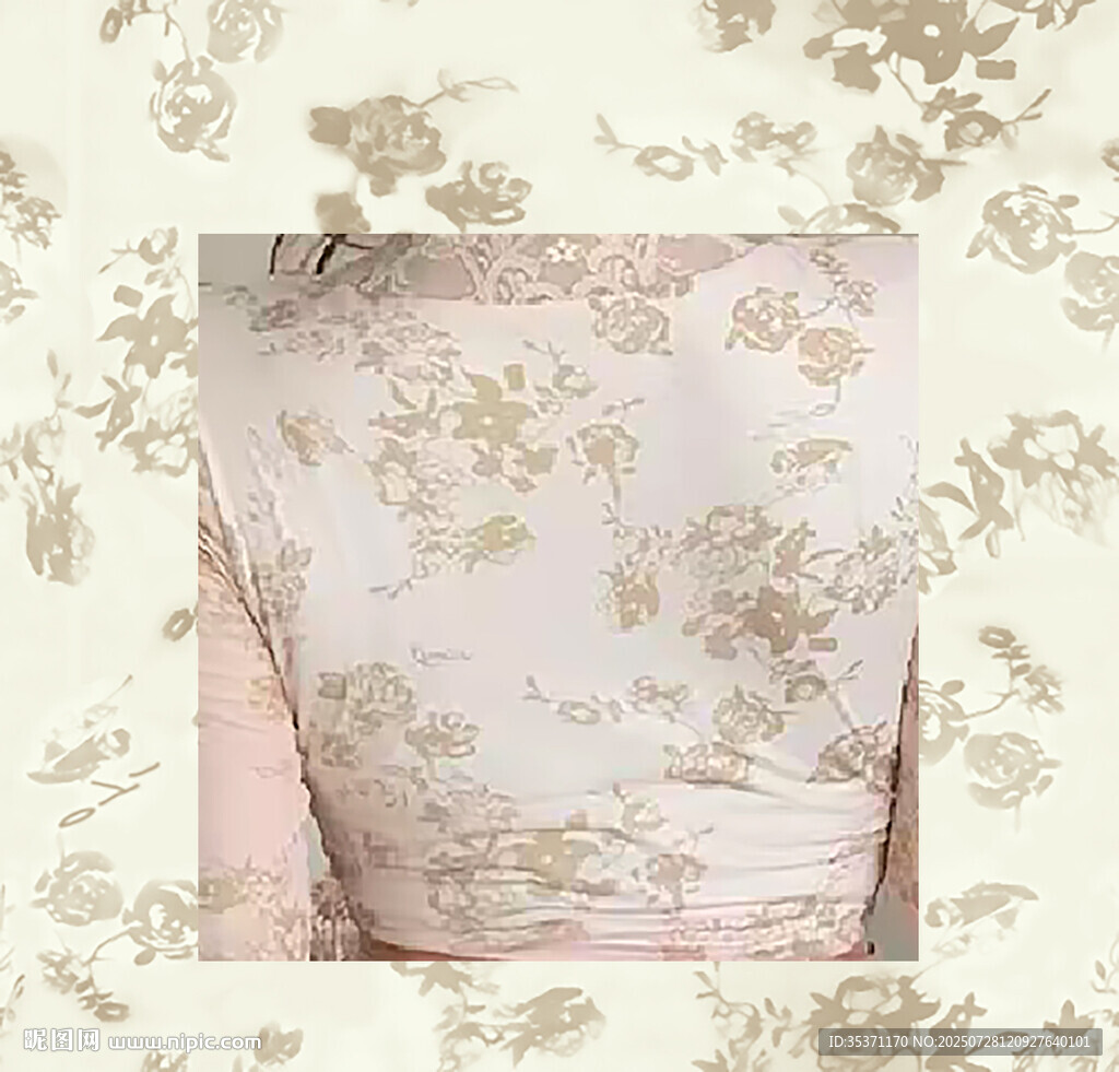 中式花鸟图案纹理背景