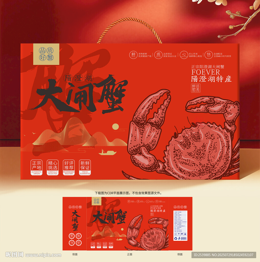 大闸蟹包装 螃蟹礼盒
