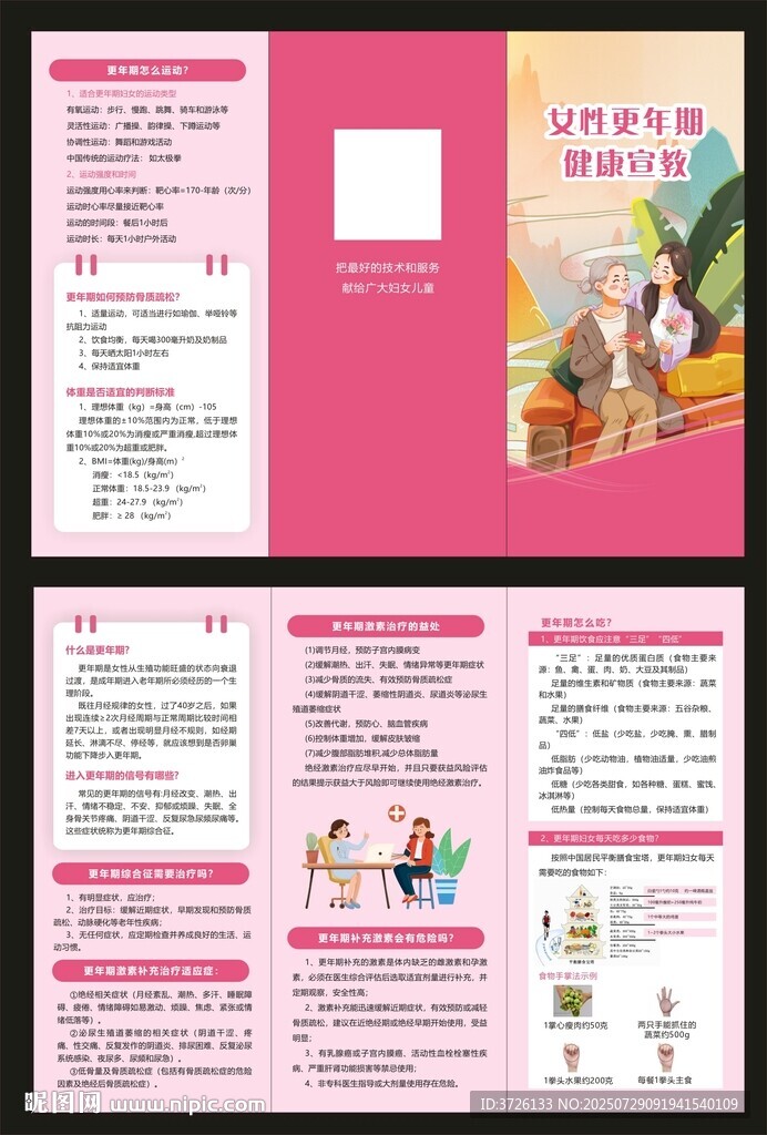 女性更年期三折页