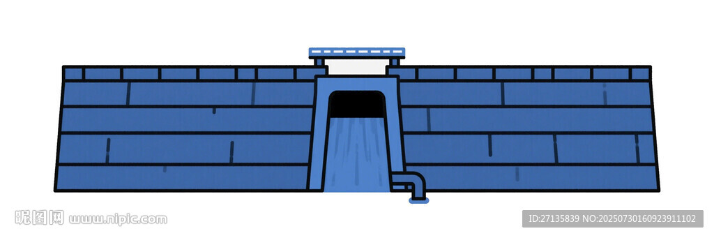 蓝色屋顶建筑模型