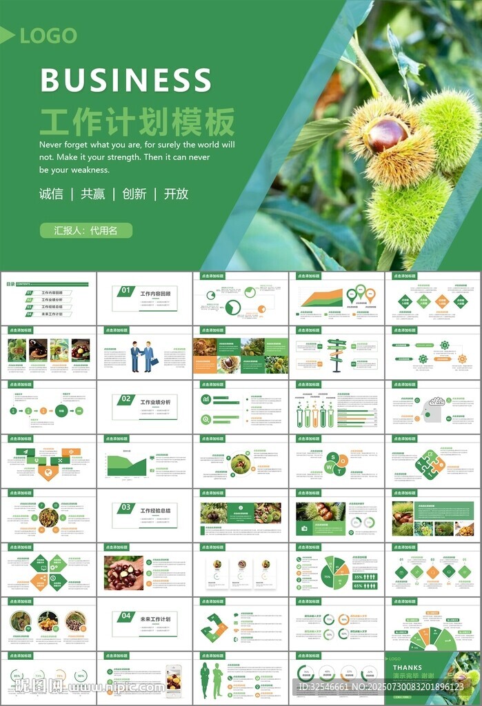 营养美食美味板栗种植宣传PPT