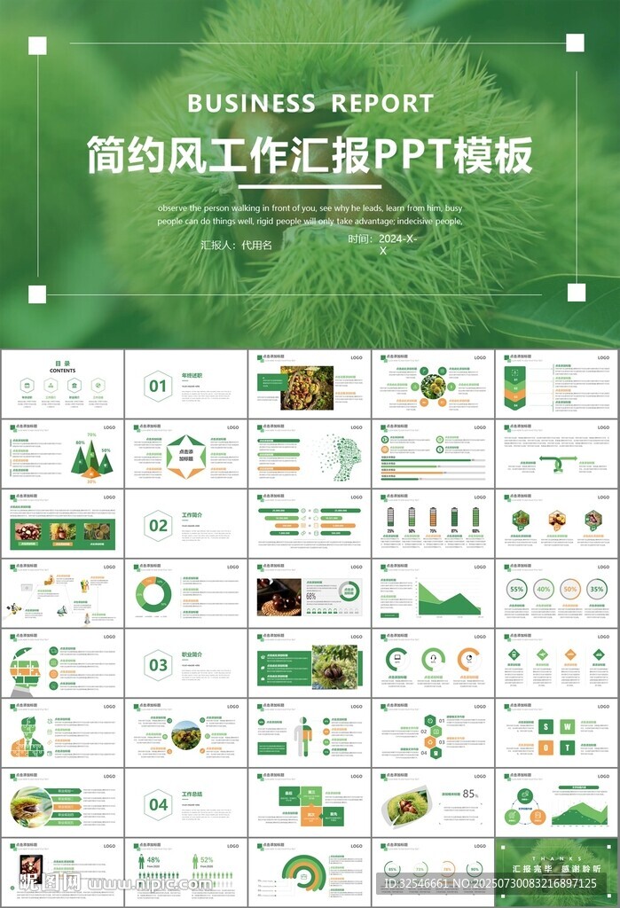 营养美食美味板栗种植宣传PPT