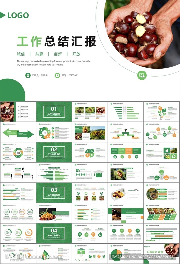 营养美食美味板栗种植宣传PPT