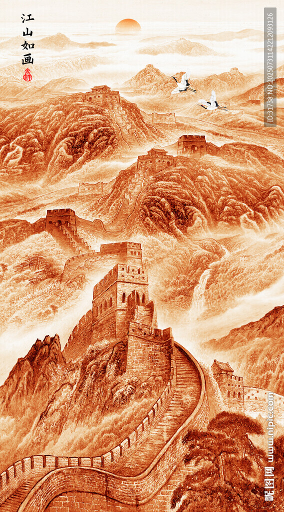 长城玄关装饰画