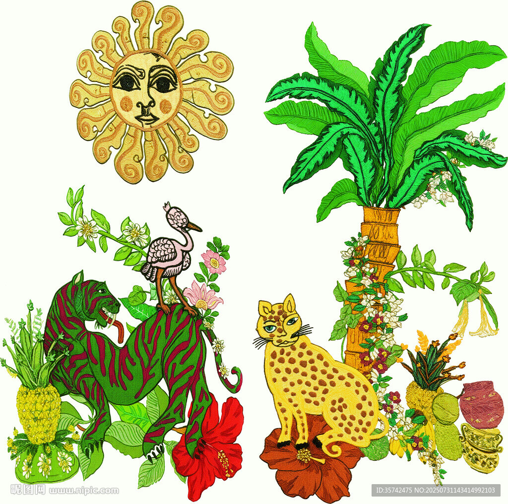 热带动植物插画集合