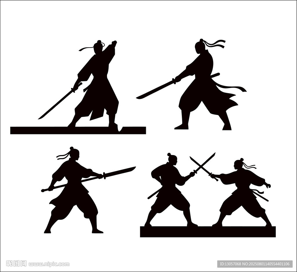 武士对决剪影