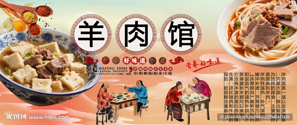 羊肉馆背景墙
