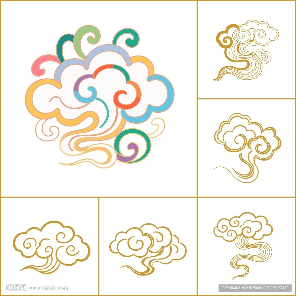 多样中式云纹图案设计