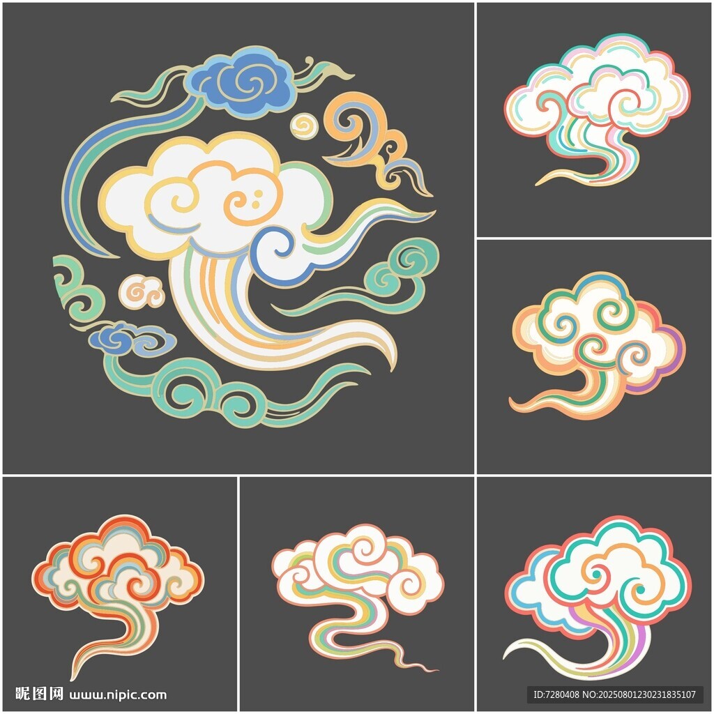 中式传统云纹图案设计