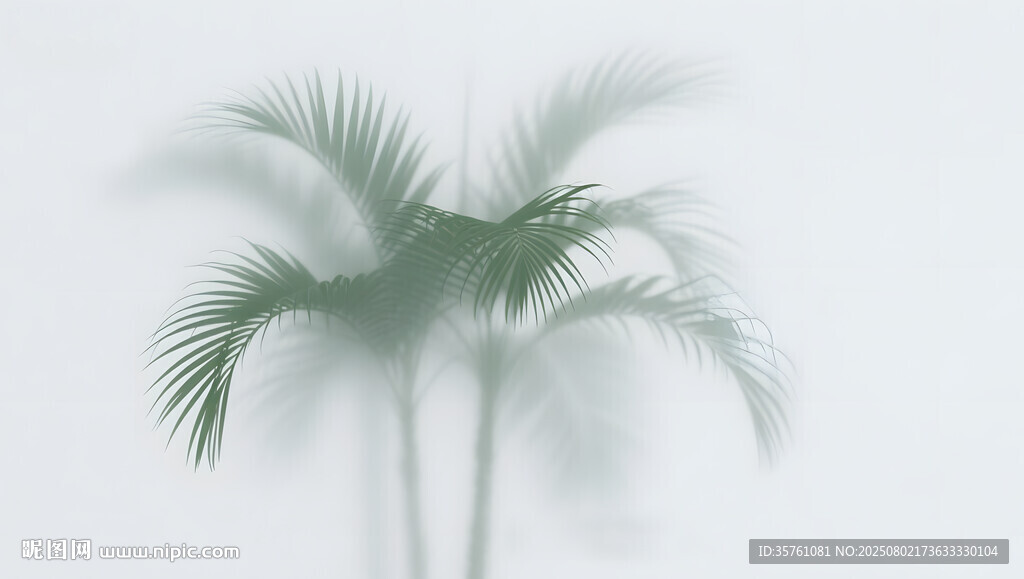 雾气磨砂膜效果绿植贴图
