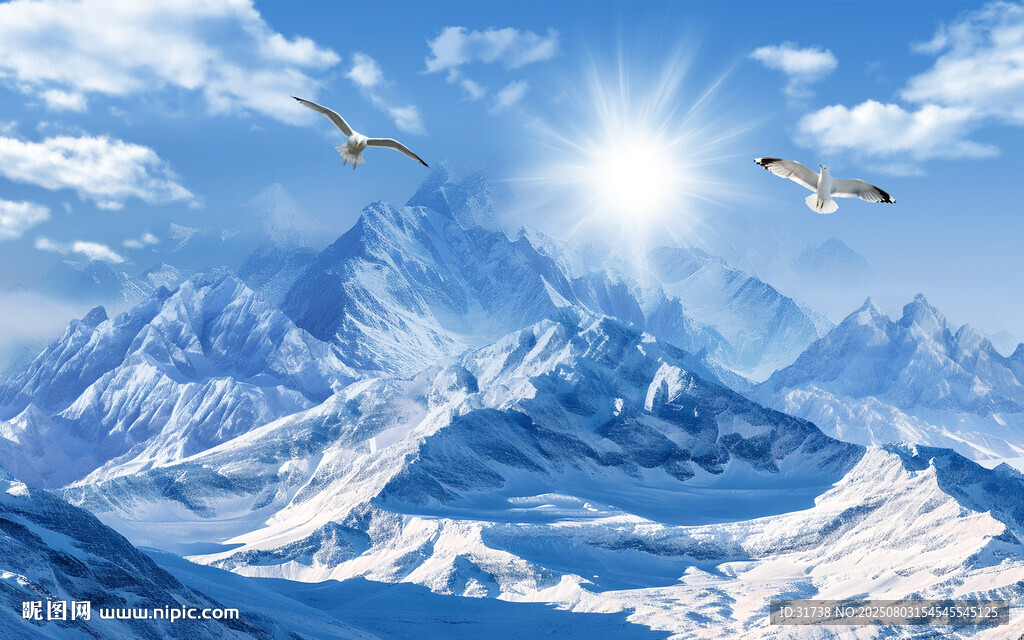 雪山背景墙