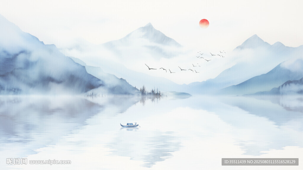 意境山水背景