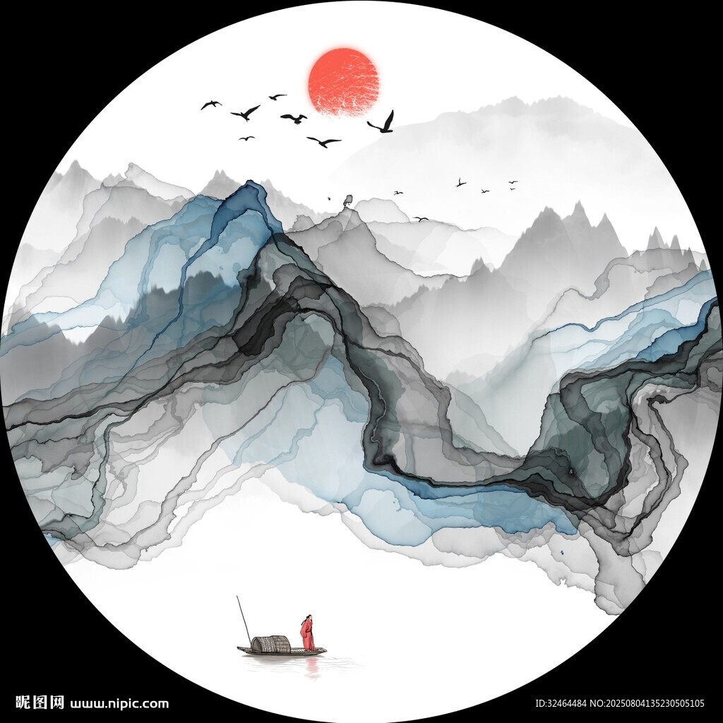 抽象意境山水画
