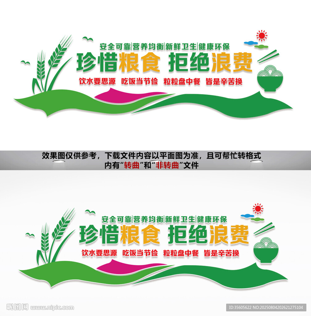 珍惜粮食文化墙