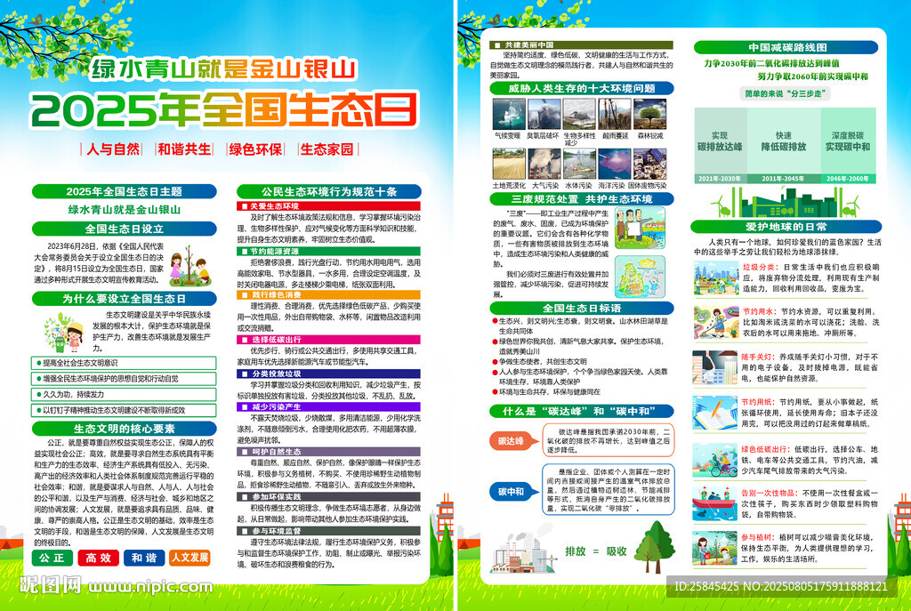 2025年全国生态日宣传单