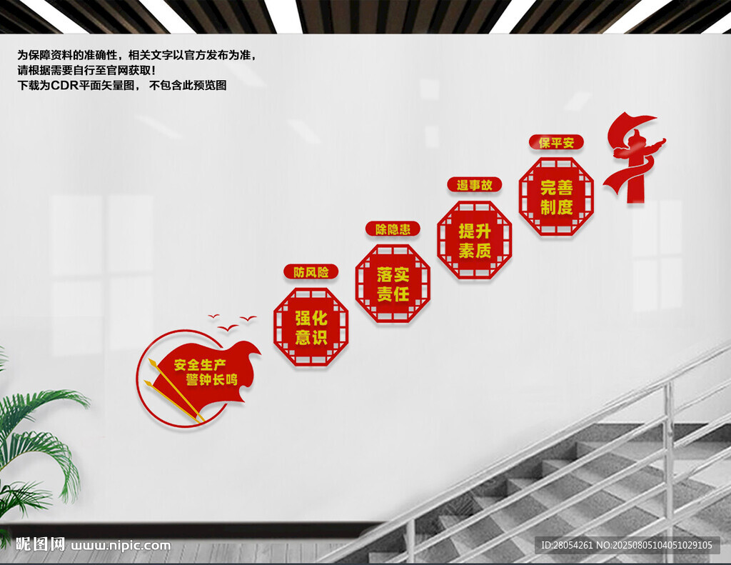 安全生产楼梯文化墙
