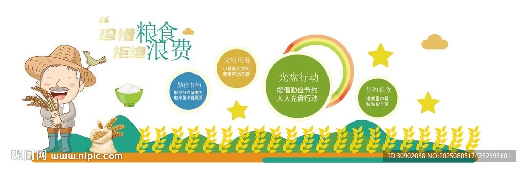 幼儿园餐厅童趣墙面装饰图案