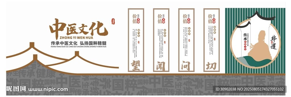 中医文化书籍装饰插画