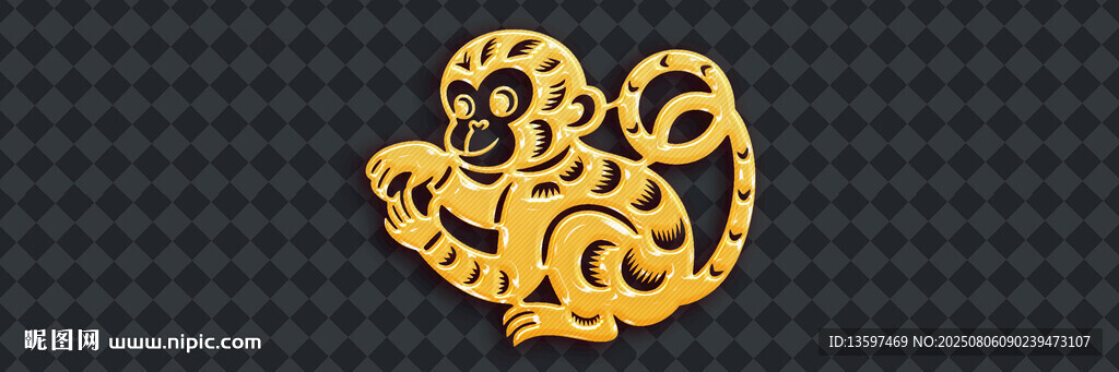 金色祥瑞猴形饰品
