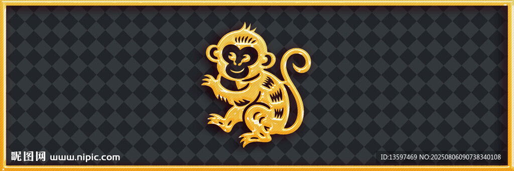 金色猴子图案