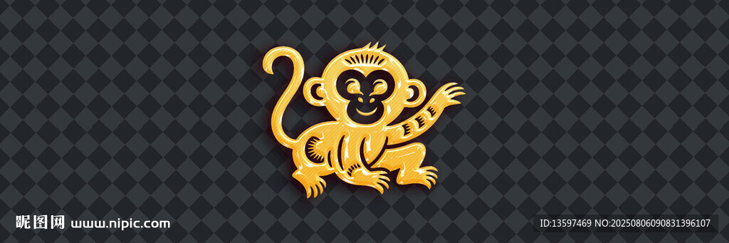 金色猴子图案